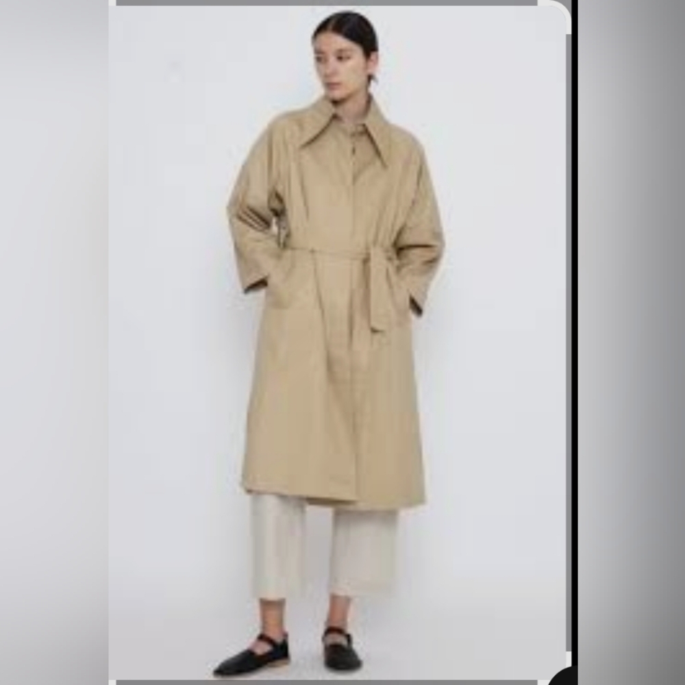 NWT 7115 By Szeki Tan Trench Coat - Picture 2 of 10